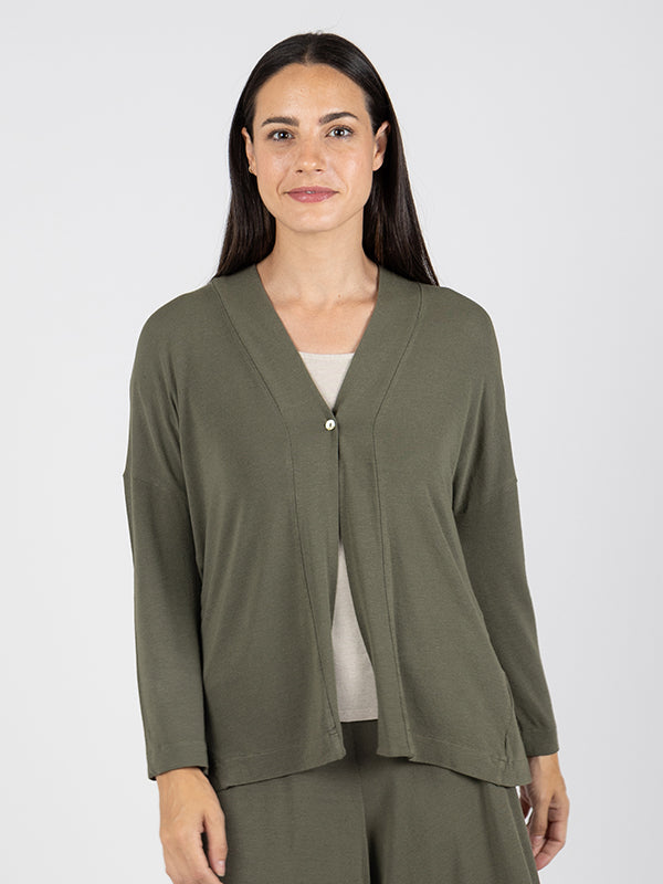 SARA Chaqueta Botón Moss