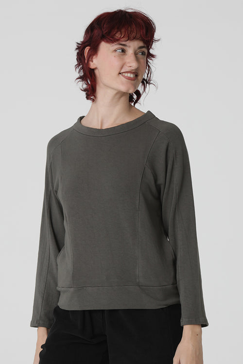 SUDADERA COSTURAS CAQUI