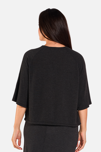 ALANA Camiseta Manga al Codo Black de FETE — Detras