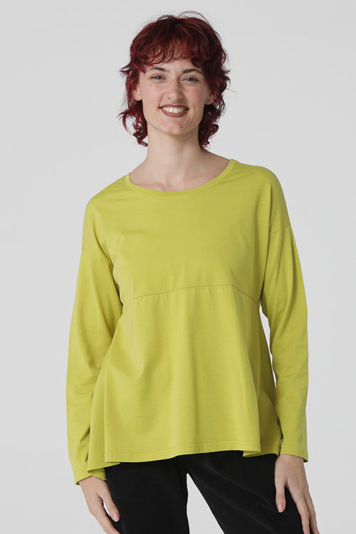 CAMISETA CORTE EVASE SULCATA