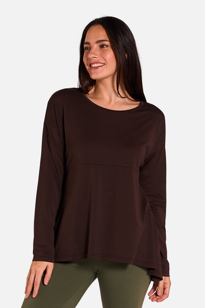 SULCATA M/L Camiseta Manga Larga Cacao de FETE — Detalle