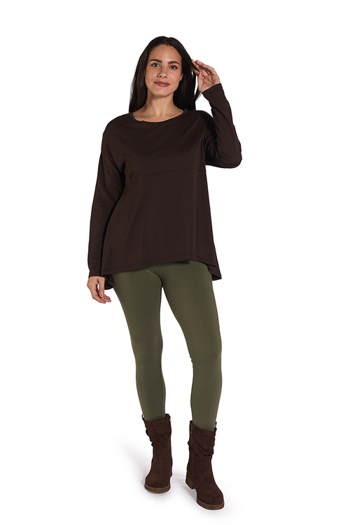 SULCATA M/L Camiseta Manga Larga Cacao de FETE — Frontal