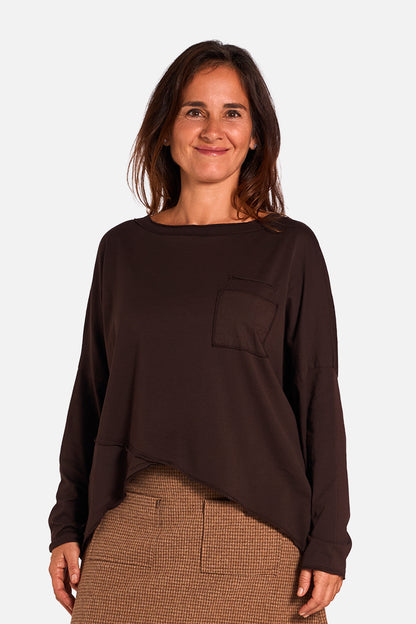ULANI Camiseta Manga Larga Cacao de FETE — Detalle