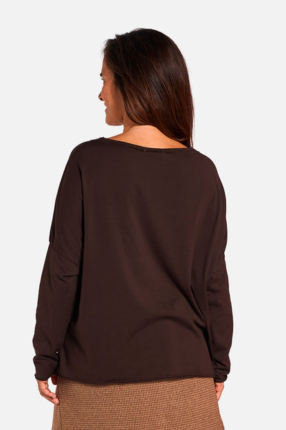 ULANI Camiseta Manga Larga Cacao de FETE — Detras
