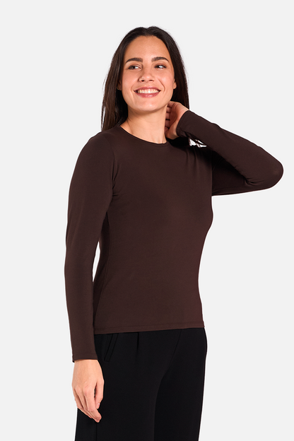 CAREL Camiseta Manga Larga Cacao de FETE — Detalle