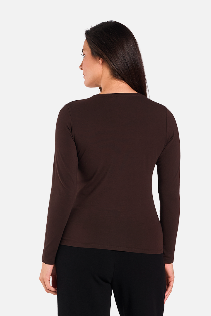 CAREL Camiseta Manga Larga Cacao de FETE — Detras