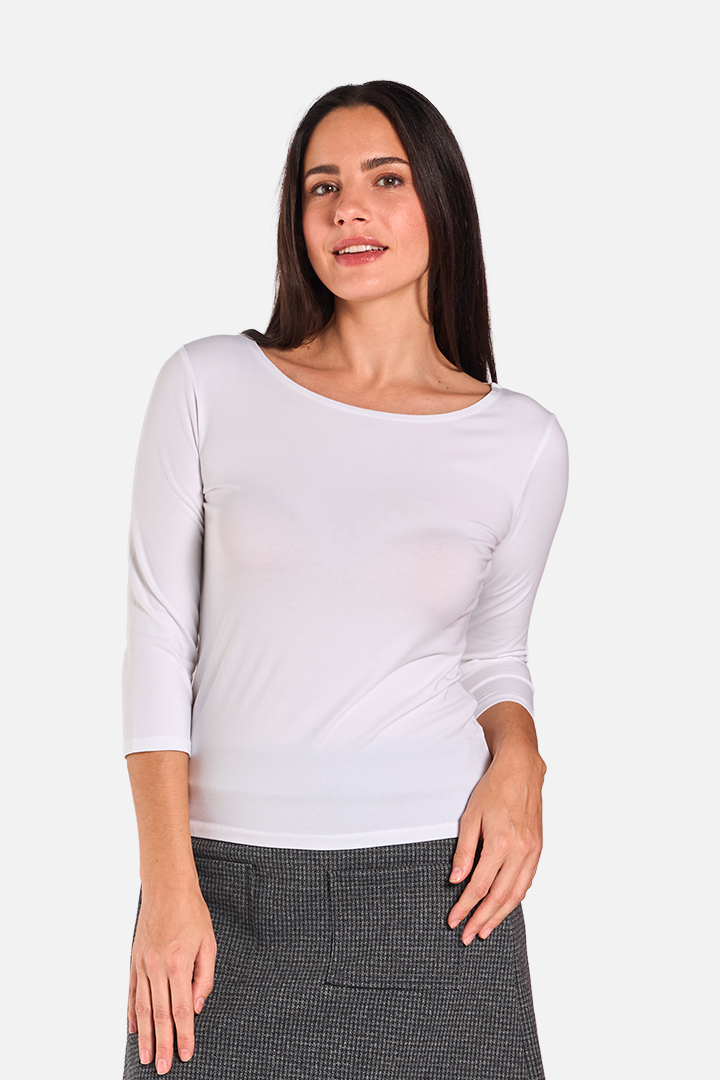FLORA Camiseta Manga 3/4 White de FETE — Detalle