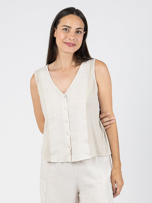 TOQUILLA Camiseta Sin Mangas Linen