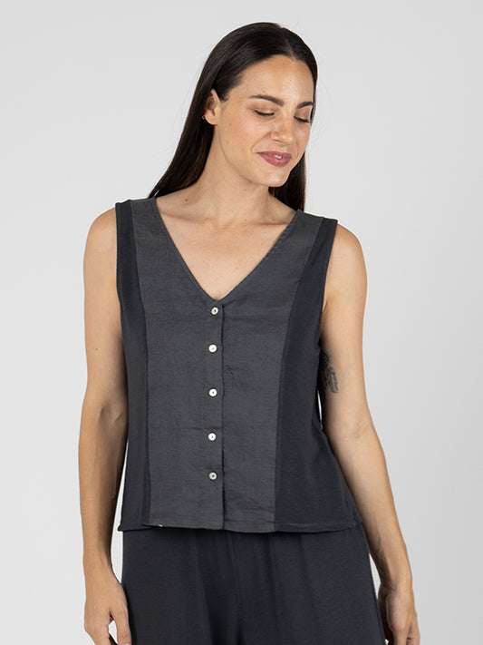 TOQUILLA Camiseta Sin Mangas Caviar