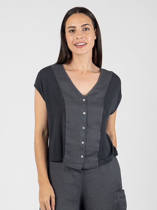 FUNKY Camiseta Hombro Caído Caviar