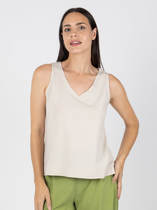 SANTA Camiseta Sin Mangas Linen