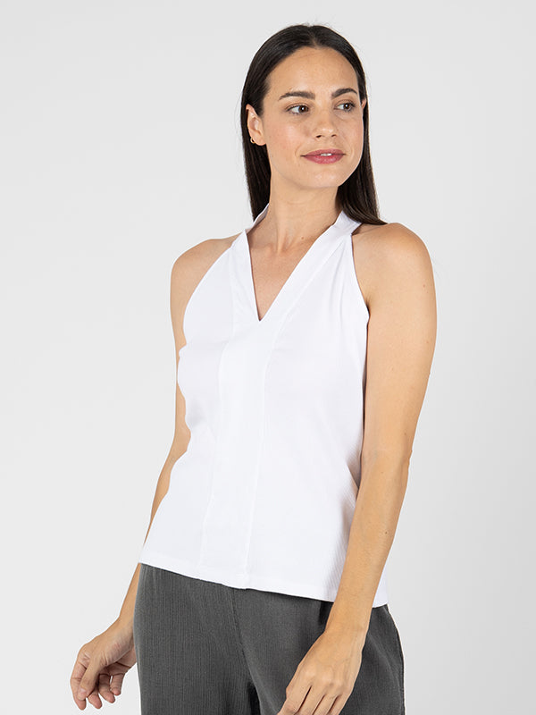 MARIA Camiseta Sin Mangas White
