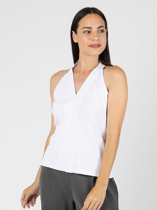 MARIA Camiseta Sin Mangas White