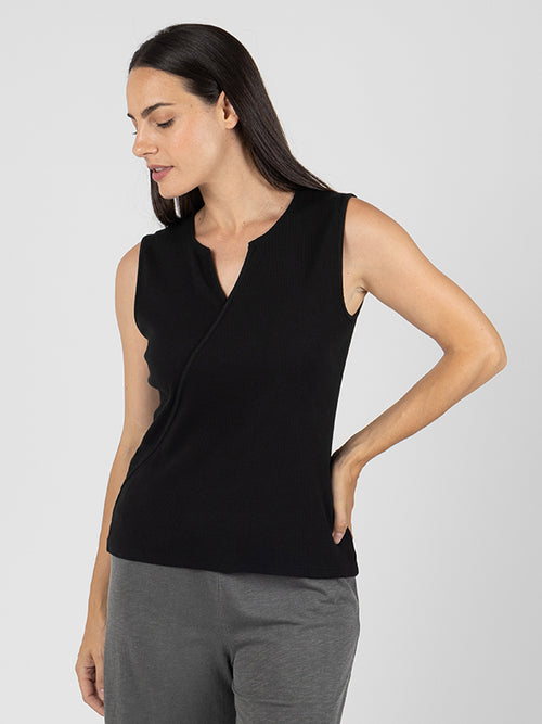 LOURDES Camiseta Sin Mangas Black