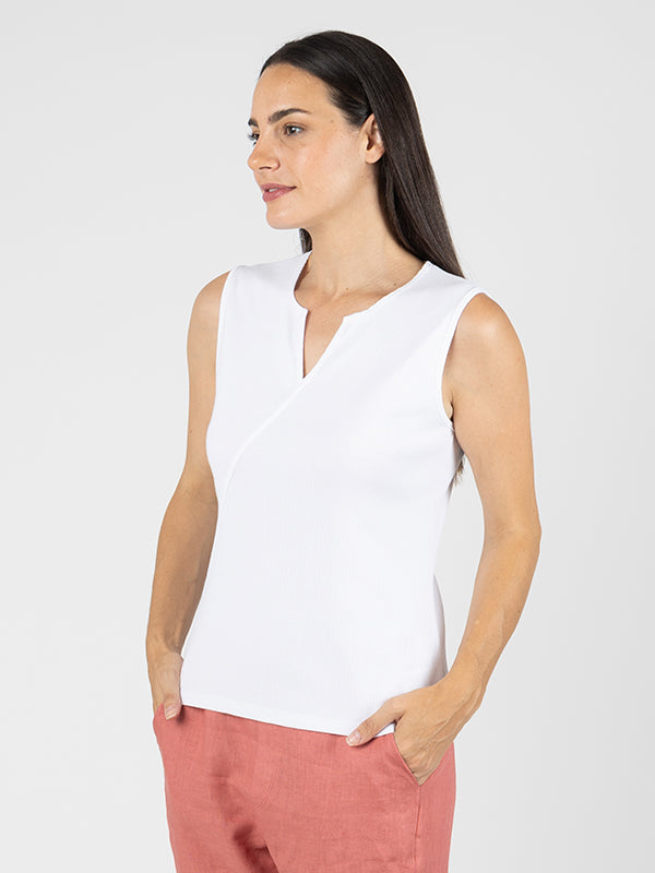 LOURDES Camiseta Sin Mangas White