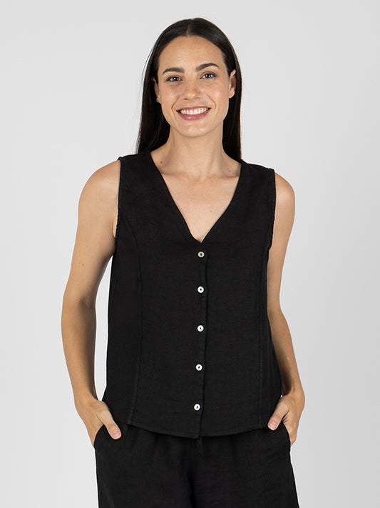 VEGA Camiseta Sin Mangas Black