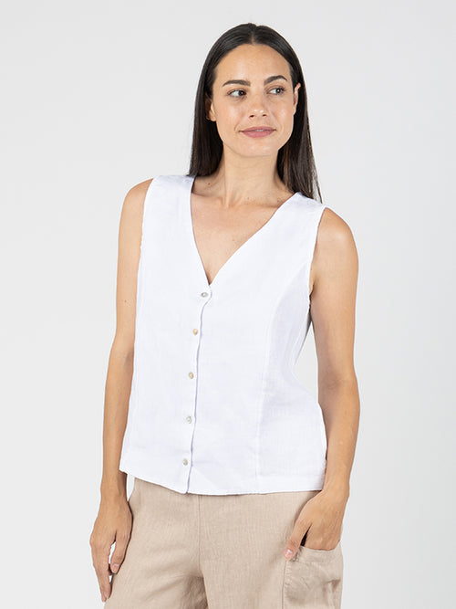 VEGA Camiseta Sin Mangas White