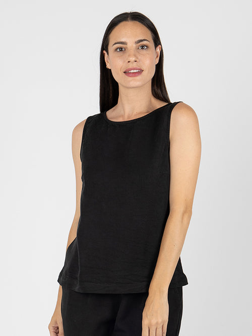 NURIA Camiseta Sin Mangas Black