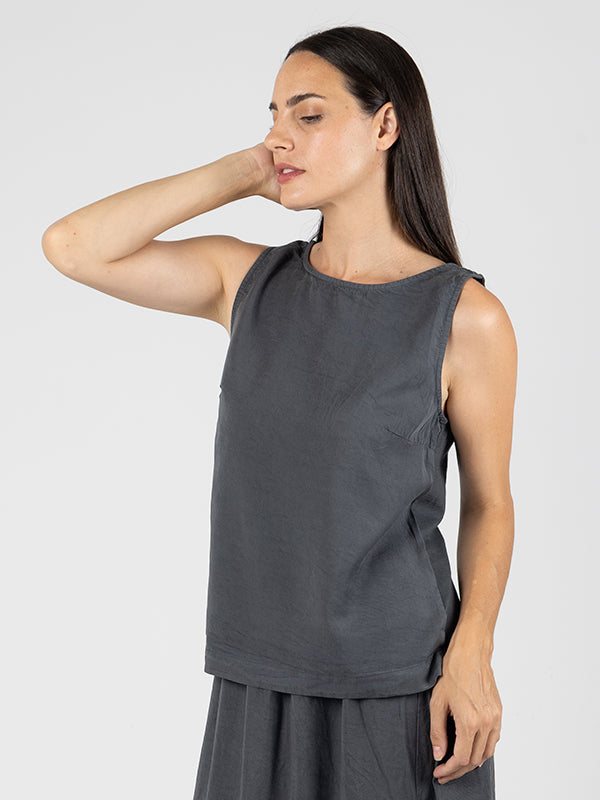 NURIA Camiseta Sin Mangas Caviar