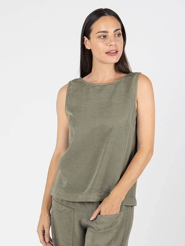 NURIA Camiseta Sin Mangas Moss