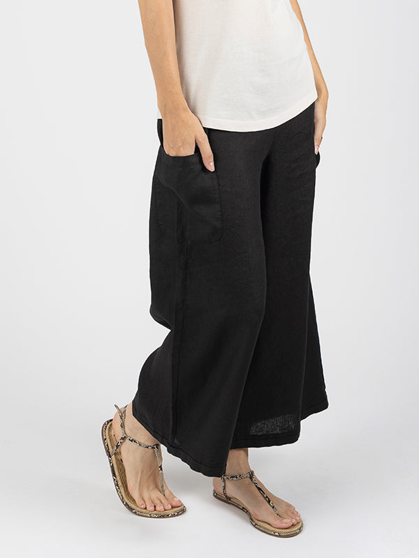 PAPHOS Pantalón Pirata Black