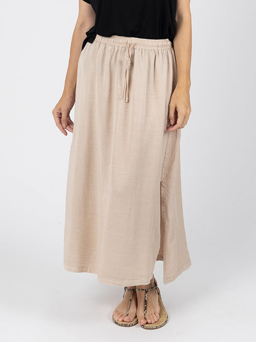 MIREIA Falda Larga Sand