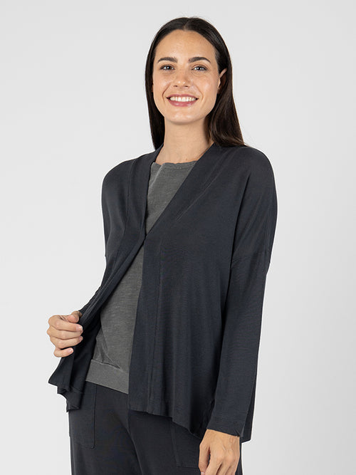 SARA Chaqueta Botón Caviar