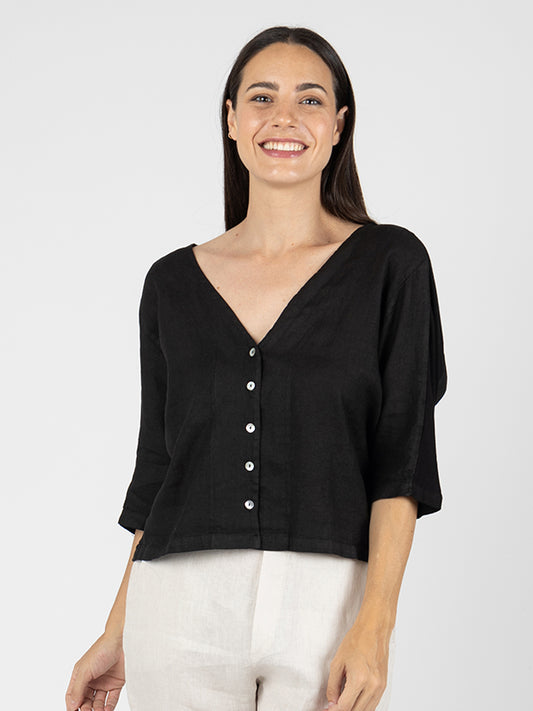 AMINA Camiseta Manga 3/4 Black