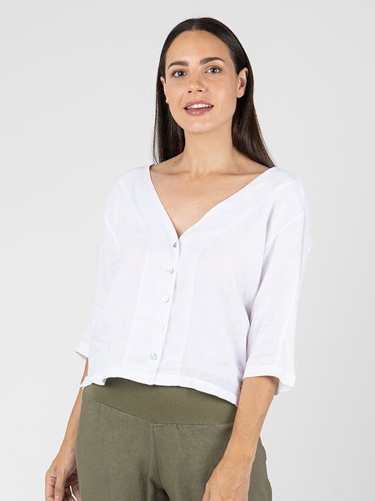 AMINA Camiseta Manga 3/4 White