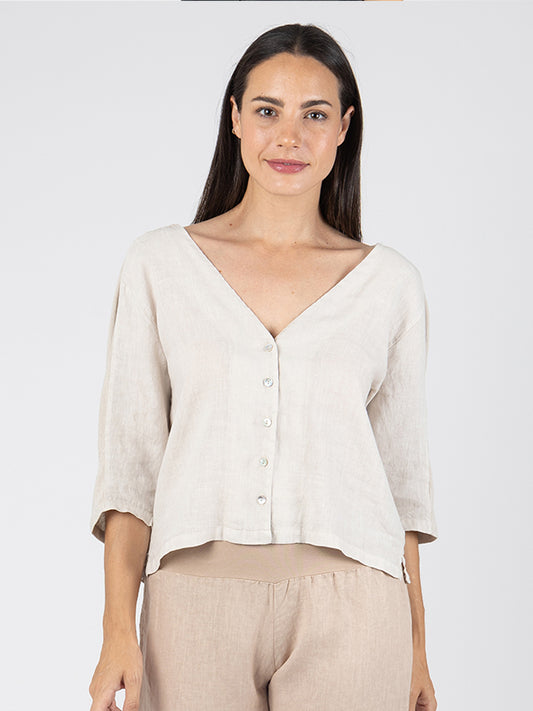 AMINA Camiseta Manga 3/4 Linen