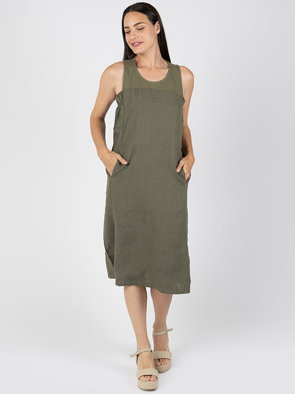 ANASTASIA Vestido Midi Moss