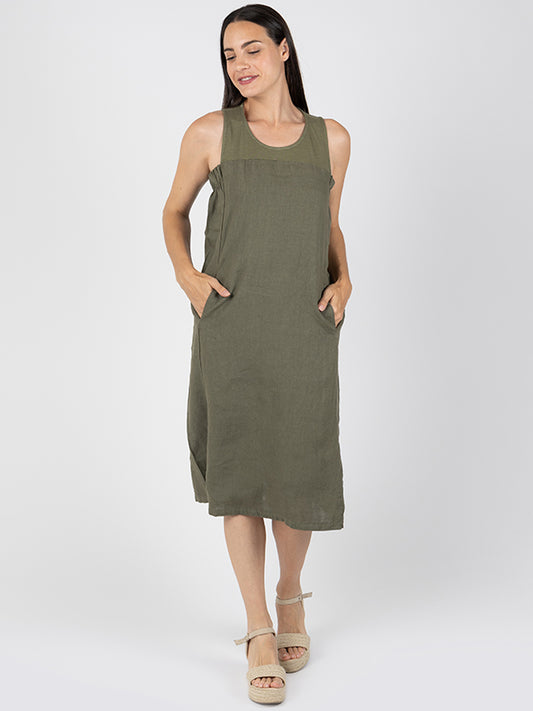 ANASTASIA Vestido Midi Moss